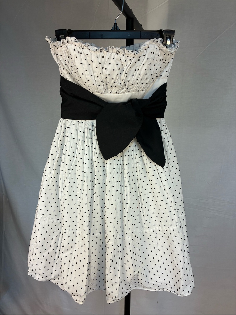Vintage Betsey Johnson Strapless Pin Dot Dress with Sash 2